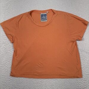 Jungmaven Cropped Ojai Tee Shirt Women M Orange Short Sleeve Hemp Blend Organic